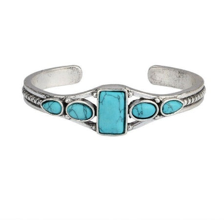 Bohemian Retro Turquoise Adjustable Bracelet